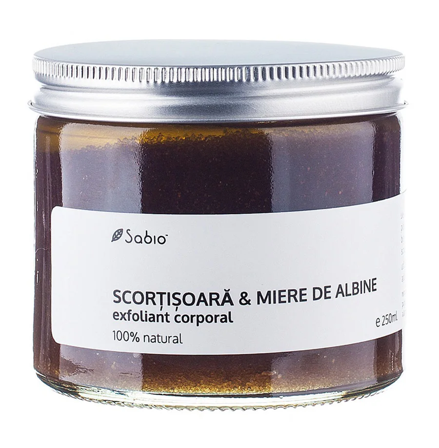 Exfoliant cu scortisoara si miere de albine, 250ml, Sabio