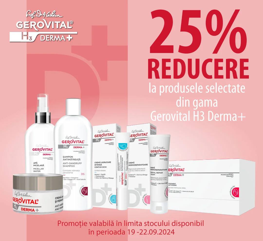 Max Deals Septembrie 2024 Gerovital H3 Derma + 