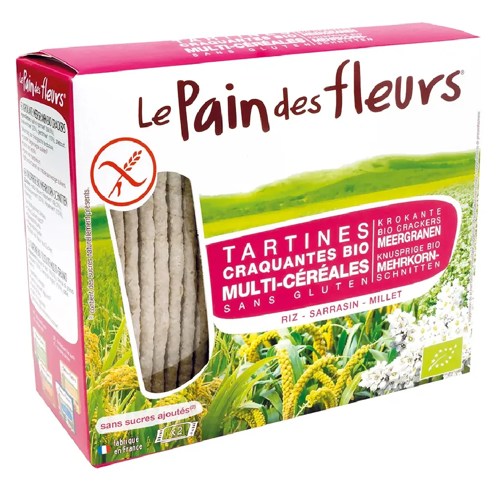 Turte crocante ecologice multicereale fara gluten, 150g, Le Pain des Fleurs