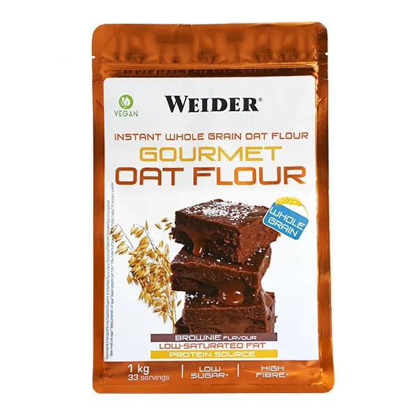 Faina de ovaz cu aroma de brownie Gourmet Oat Flour, 1000g, Weider