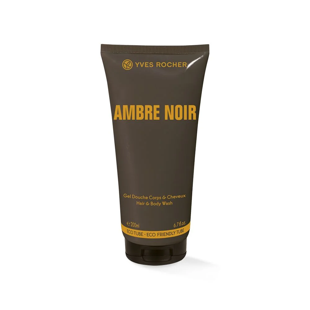 Gel sampon pentru corp si par Ambre Noir, 200ml, Yves Rocher