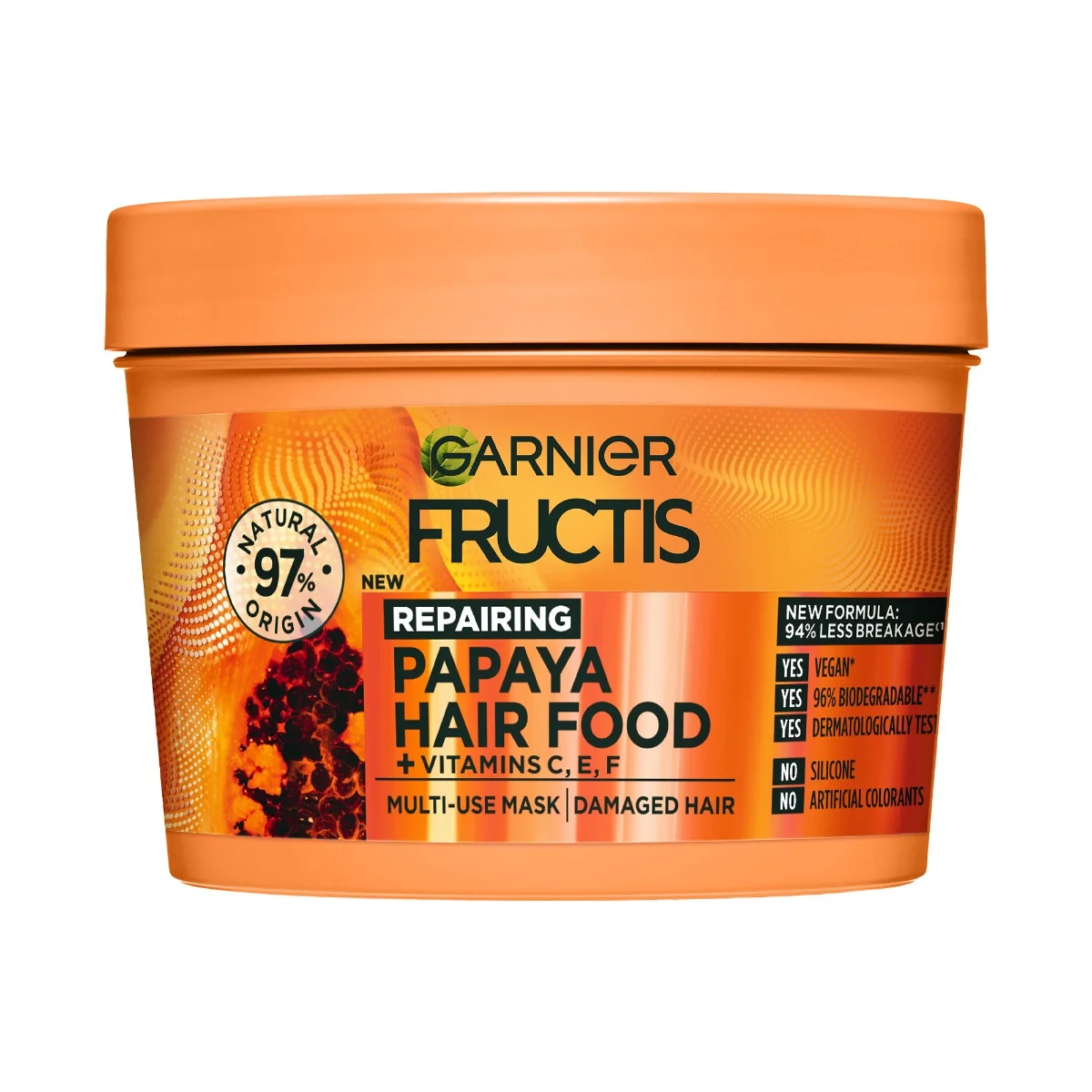 Masca reparatoare pentru parul deteriorat Hair Food Papaya, 390ml, Fructis 