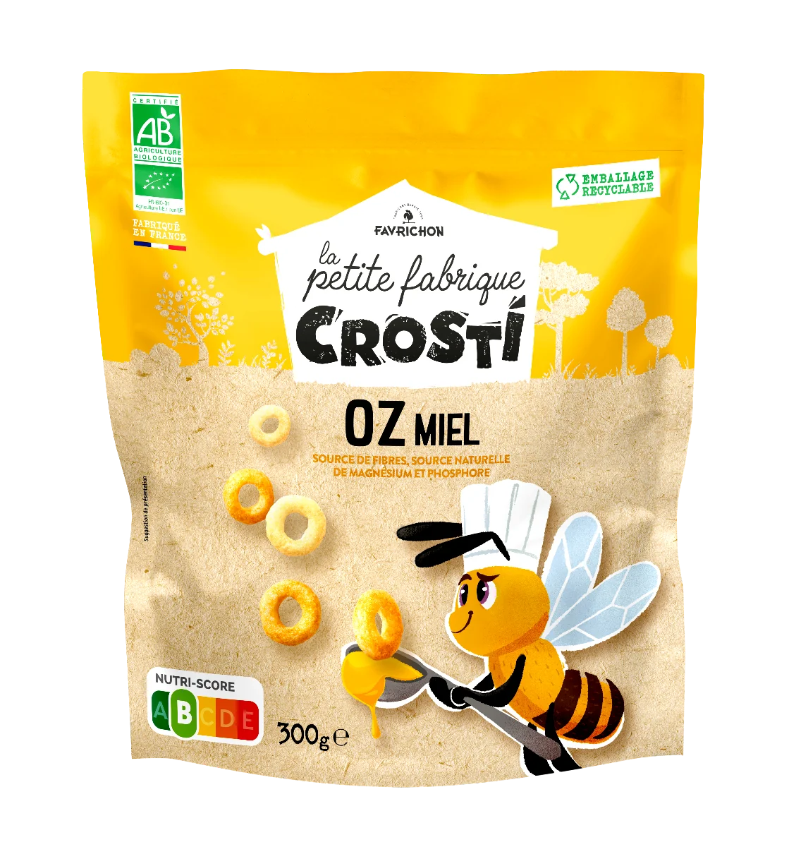 Ineluse expandate bio cu miere pentru copii, 300g, Crosti