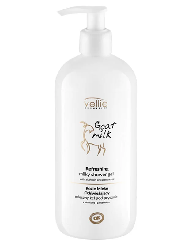 Gel de dus cremos revigorant Goat Milk, 500ml, Vellie