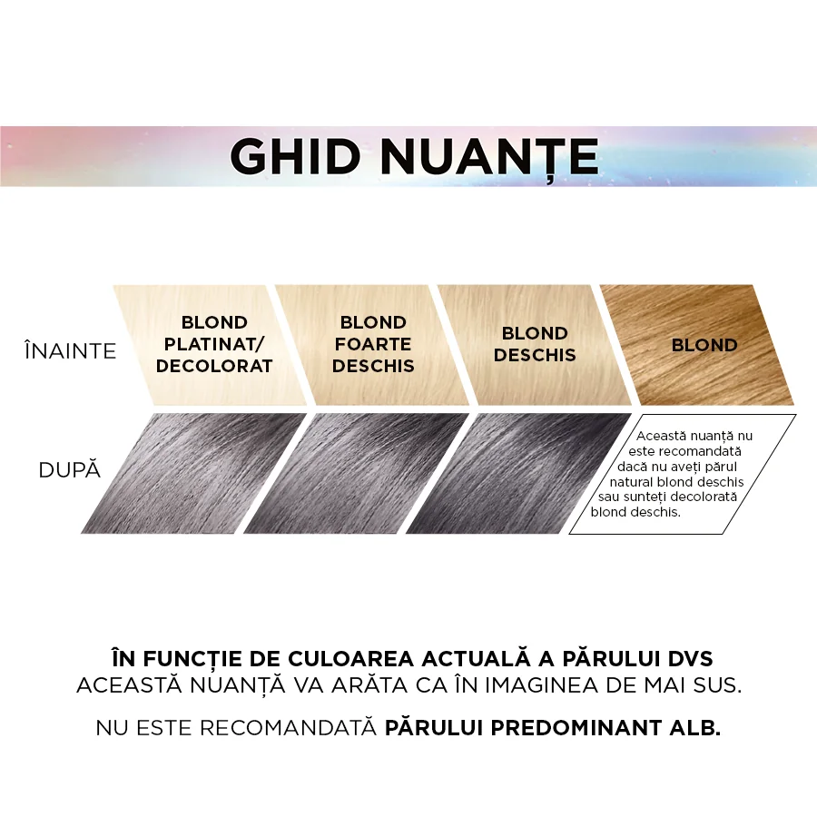 Vopsea de par permanenta cu amoniac Preference Vivid Colours 9.112 Smokey Grey, 204ml, L'Oreal Paris 