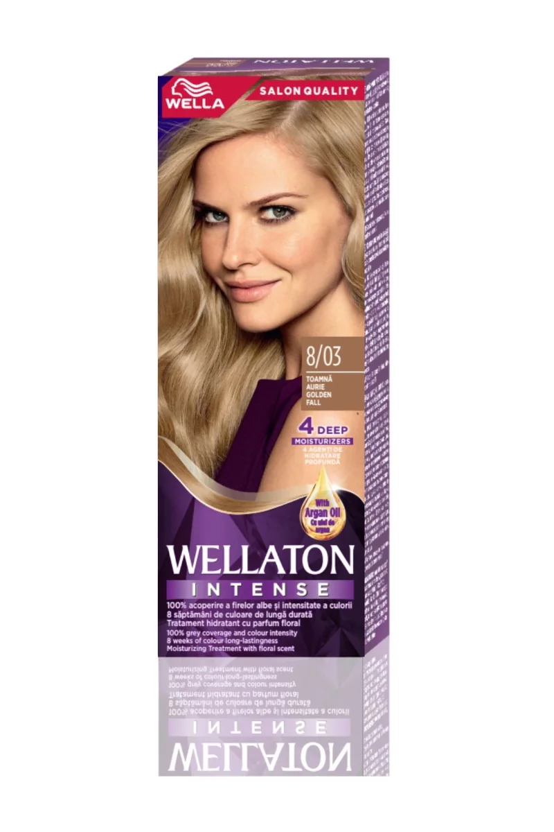 Vopsea de par permanenta Toamna Aurie 8.03 Wellaton, 110ml, Wella 