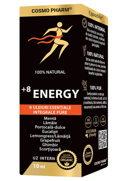 Mix de uleiuri esentiale integrale +8 Energy, 10ml, Cosmopharm 