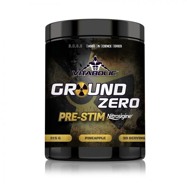 Ground Zero PRE-Stim Nitrosigine Pineapple, 315g, Vitabolic