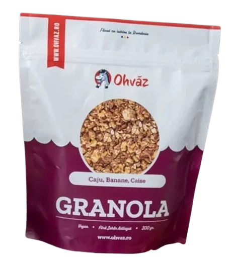 Granola cu caju banane caise, 300g, Ohvaz 