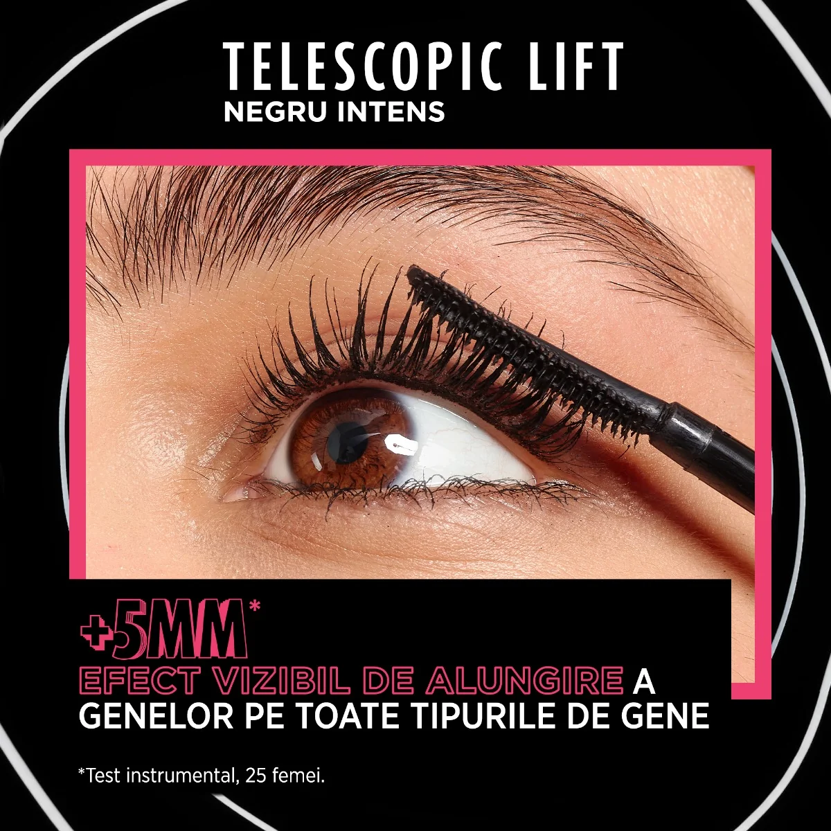 Mascara Telescopic Lift Extra Black, 6.4ml, L'Oreal Paris 