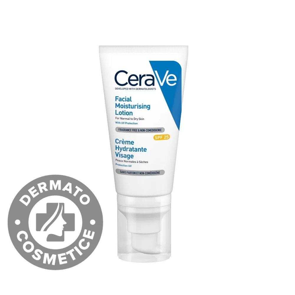 Crema hidratanta de fata ten normal-uscat SPF25, 52ml, CeraVe