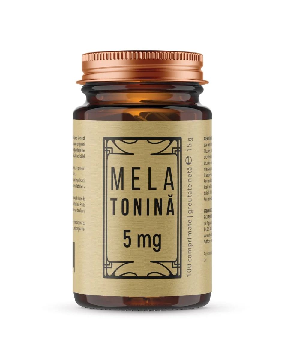 Melatonina 5mg, 100 comprimate, Laboratoarele Remedia