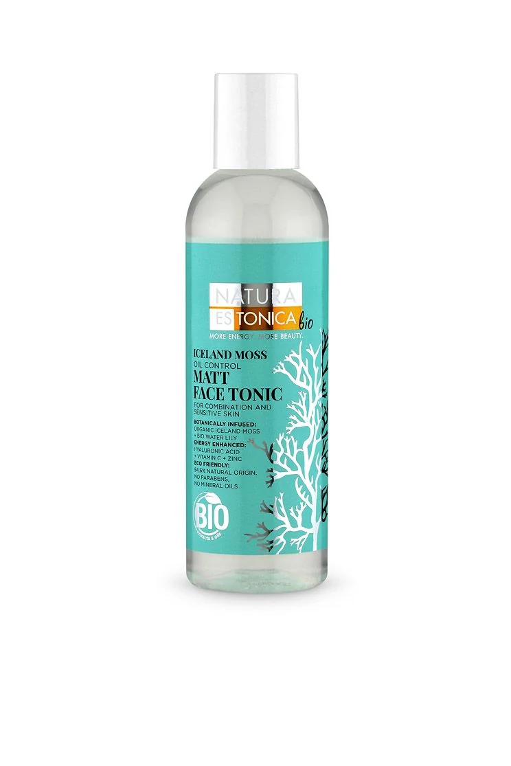 Lotiune tonica matifianta pentru ten mixt sau sensibil Iceland Moss, 200ml, Natura Estonica