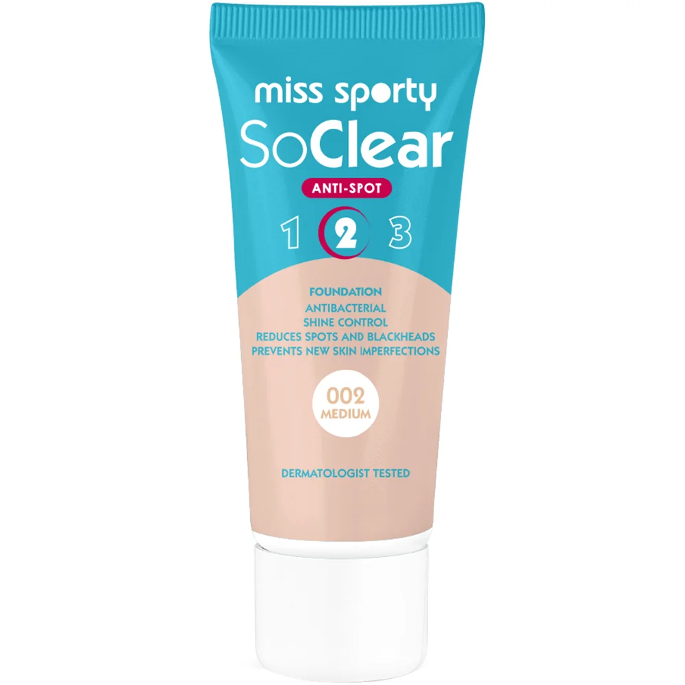 Fond de ten So Clear 002 Medium, 30ml, Miss Sporty