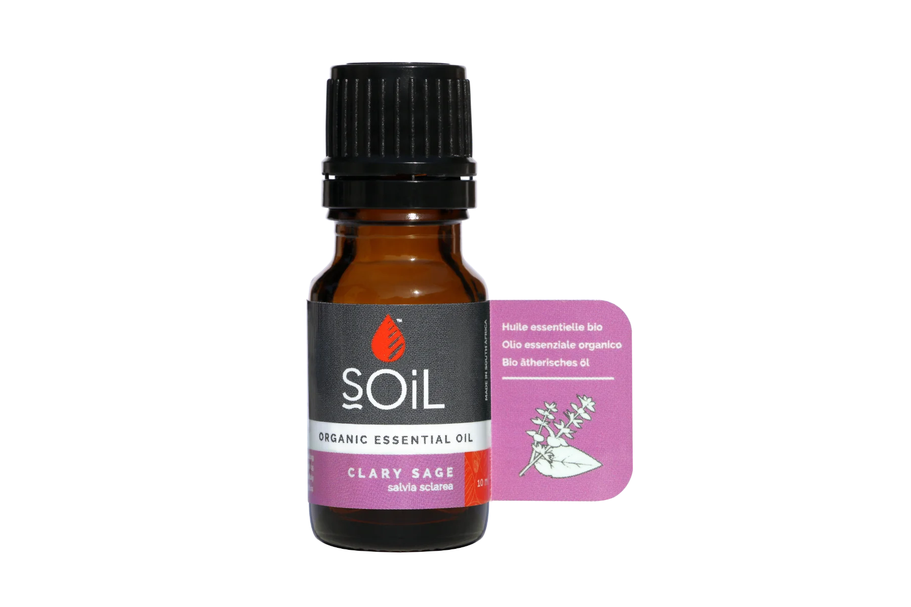 Ulei esential Clary Sage Salvie 100% Organic Ecocert, 10ml, Soil 