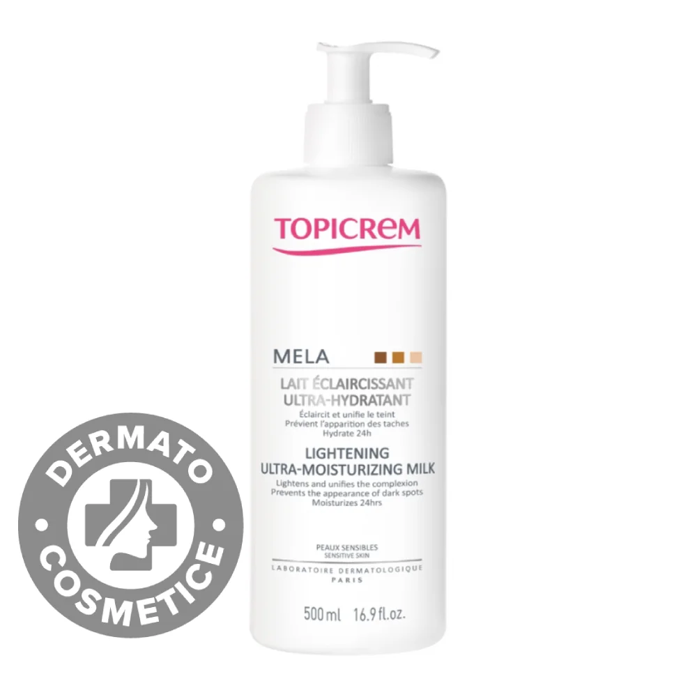 Lapte de corp depigmentant Mela UM, 500ml, Topicrem 