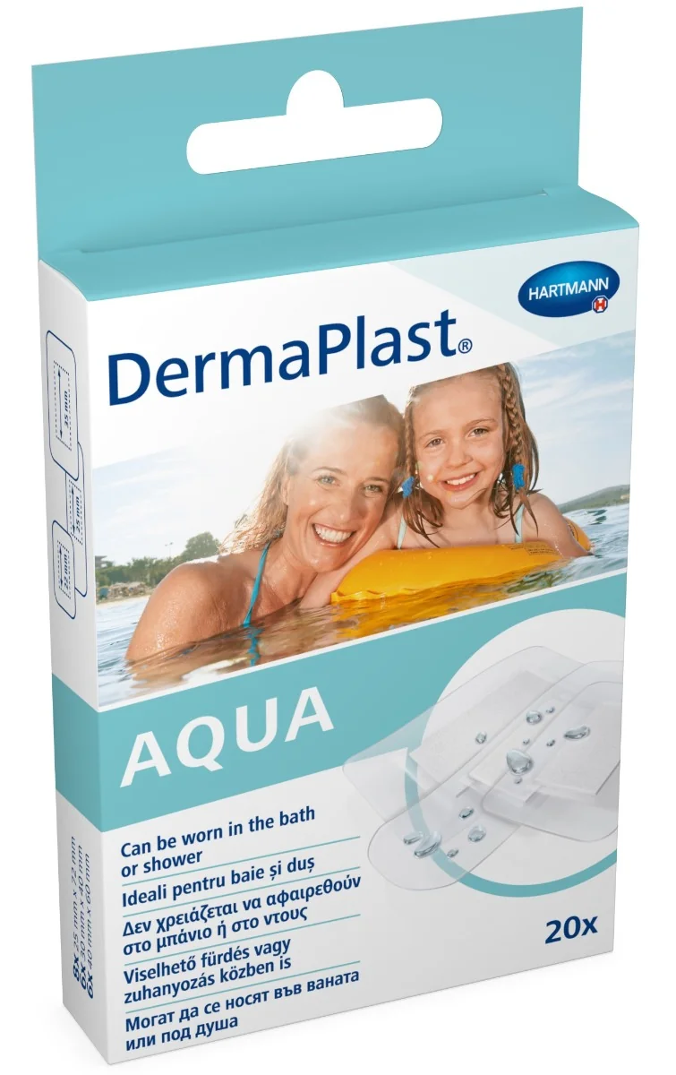 Plasturi transparenti rezistenti la apa, 20 bucati, Dermaplast