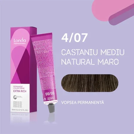 Vopsea permanenta 4/07 Extra Rich, 60ml, Londa Professional 