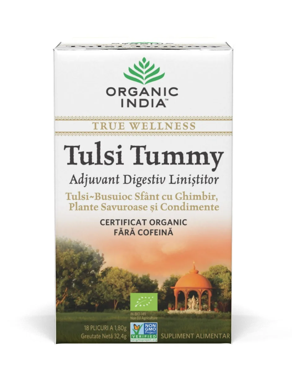 Tulsi Tummy Ceai, 18 plicuri, Organic India