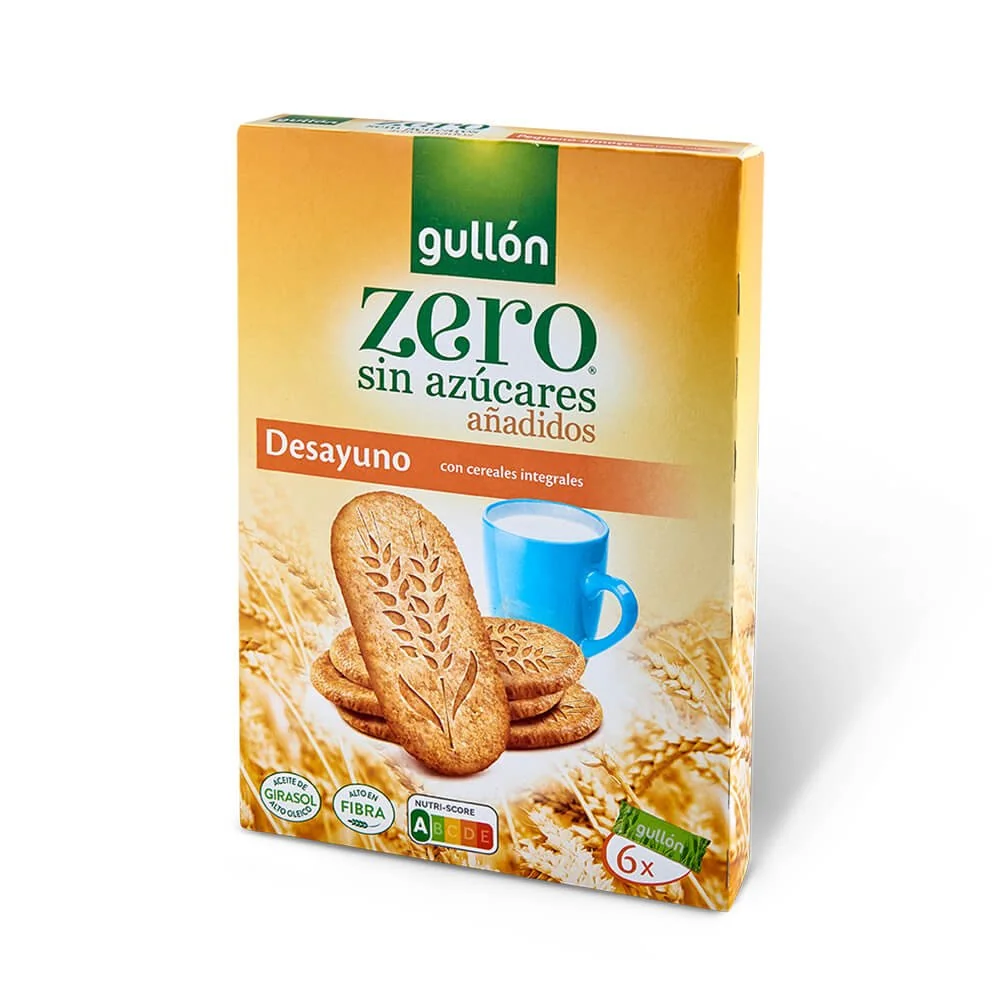 Biscuiti fara zahar adaugat cu cereale integrale Desayuno, 216g, Gullon