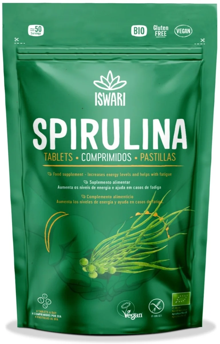 Spirulina bio sub forma de tablete, 200 tablete, Iswari