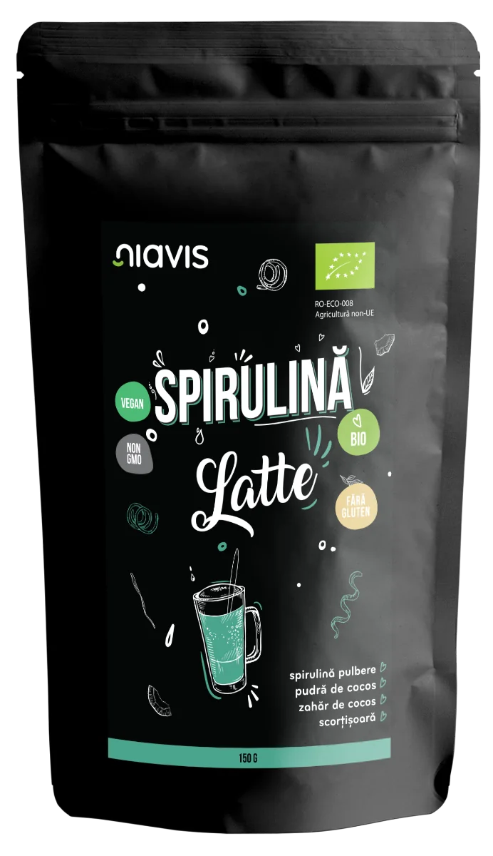 Pulbere ecologica Spirulina Latte, 150g, Niavis