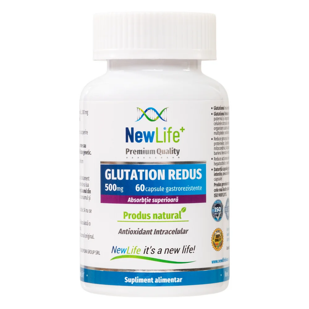 Glutation Redus 500mg, 60 capsule, NewLife