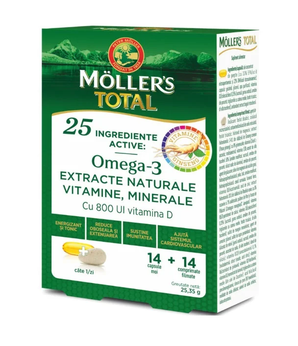 Mollers Total, 14 capsule + 14 comprimate, Moller's