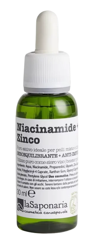 Serum activ pur cu niacinamide si zinc, 30ml, La Saponaria