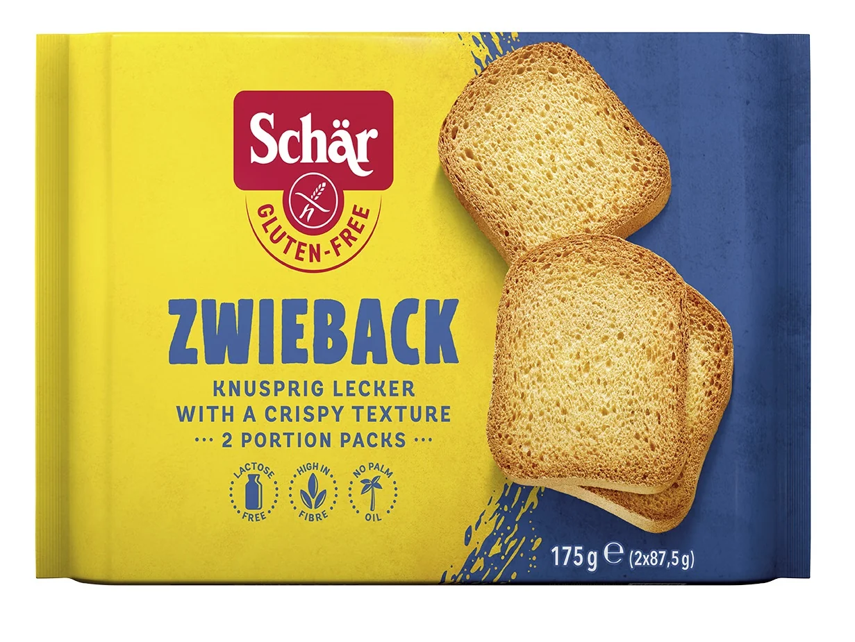 Paine prajita feliata fara gluten Zweiback, 175g, Schar