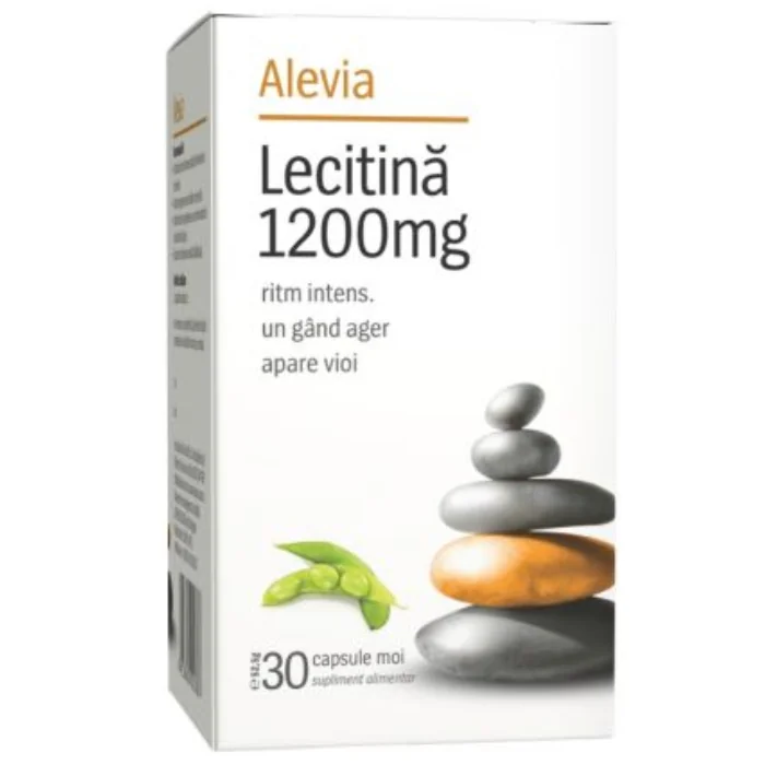 Lecitina 1200mg, 30 capsule moi, Alevia