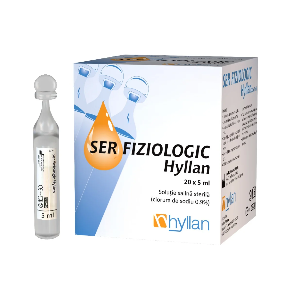 Ser fiziologic, 20 monodoze x 5ml, Hyllan Pharma