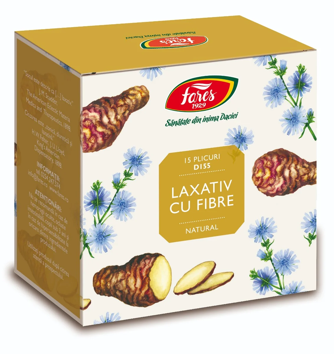 Laxativ cu fibre, 15 plicuri, Fares