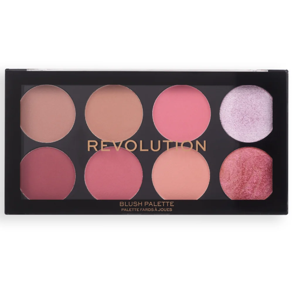 Paleta de farduri de obraz Ultra Blush Palette Sugar and Spice, 12.8g, Makeup Revolution