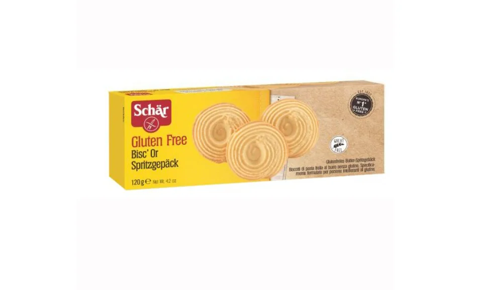 Biscuiti cu unt fara gluten Bisc'Or, 120g, Schar