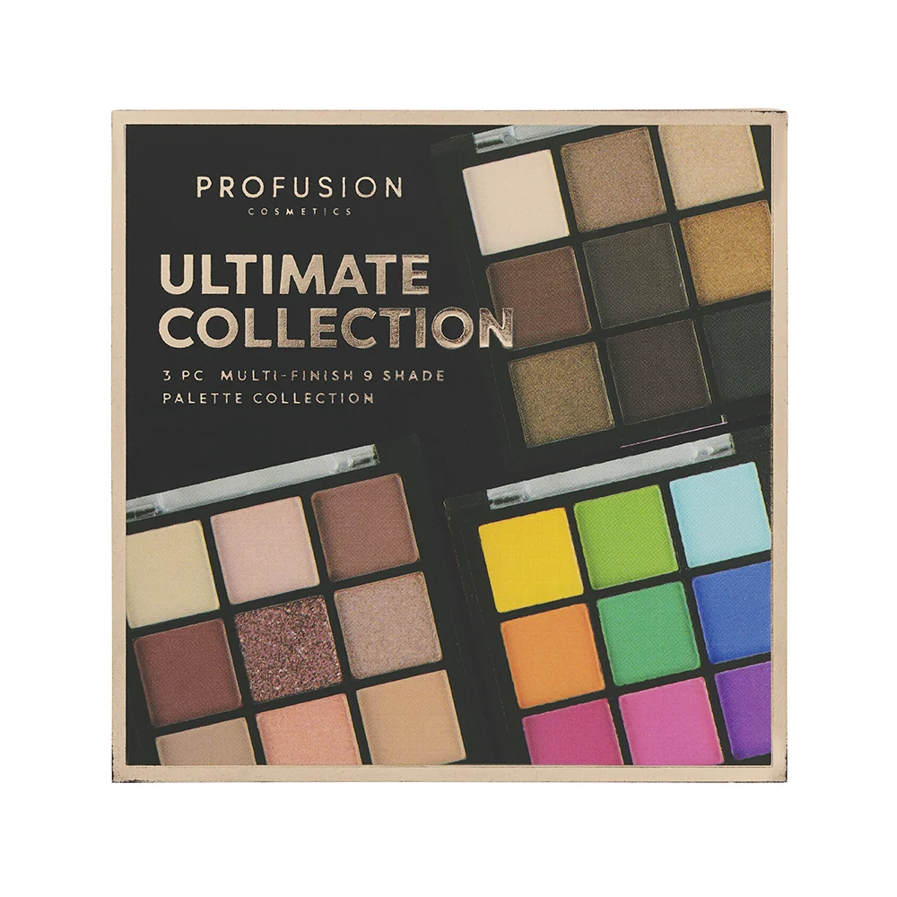 Set 3 Mini Palete Farduri Vegane Ultimate Collection, 164g, Profusion Cosmetics 