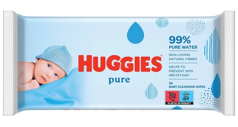 Servetele umede pentru copii Pure, 56 bucati, Huggies