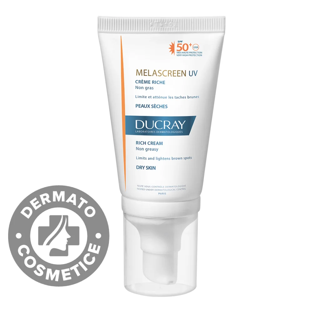 Crema pentru ten uscat cu SPF 50 Melascreen UV Riche, 40ml, Ducray