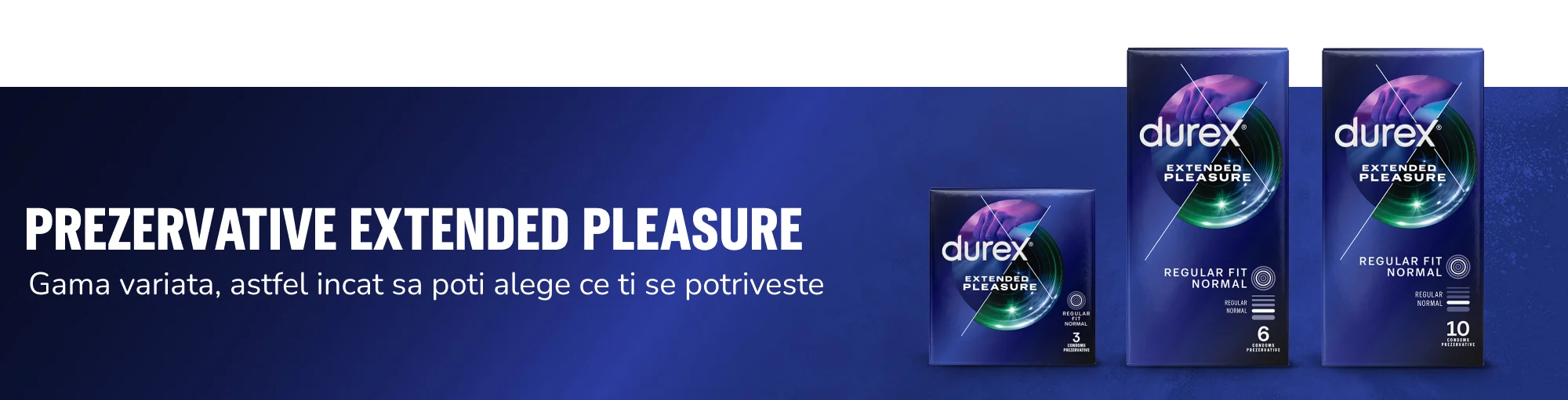 Prezentare cantitati Durex Extened Pleasure