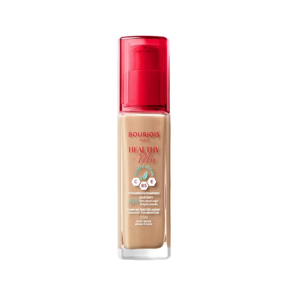 Fond de ten Healthy Mix 55 Deep Beige, 30ml, Bourjois