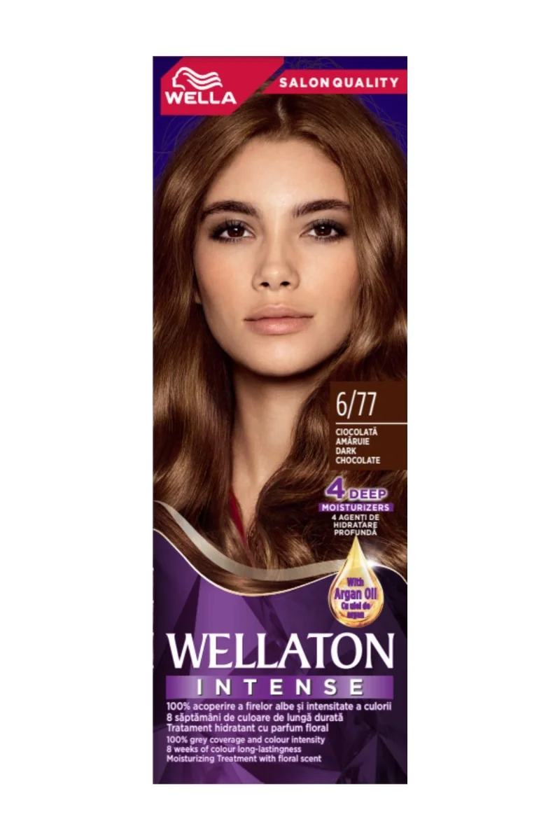 Vopsea de par permanenta Ciocolata Amaruie 6.77 Wellaton, 110ml, Wella 