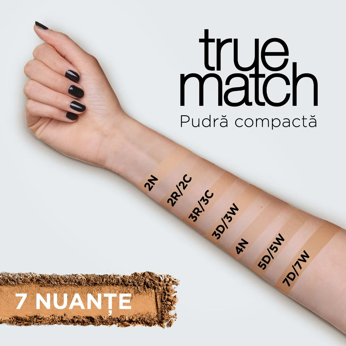 Pudra compacta True Match 3D/W Golden Beige, 9g, L'Oreal Paris 