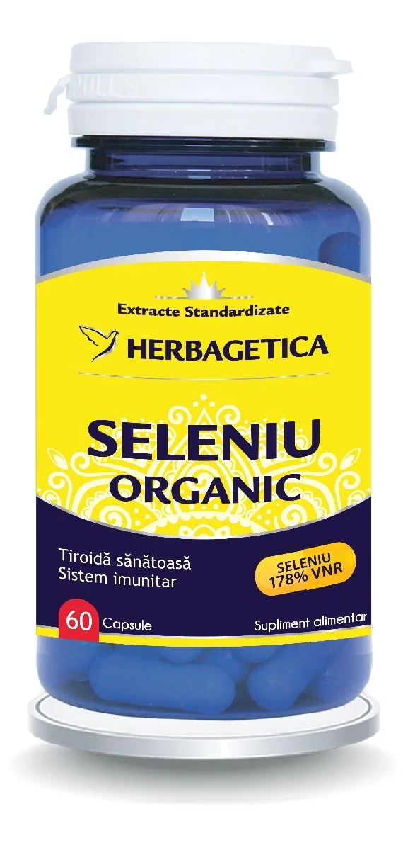 Seleniu Organic, 60 capsule, Herbagetica