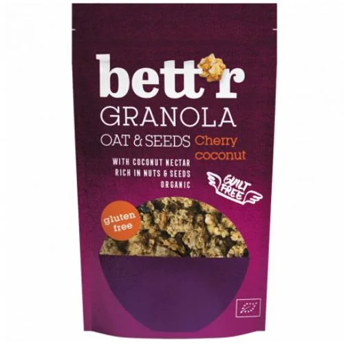 Granola cu fructe de padure si cocos fara gluten Bio, 300g, Bettr