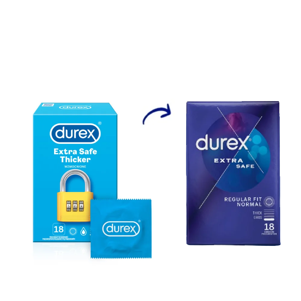 Prezervative Extra Safe, 18 bucati, Durex