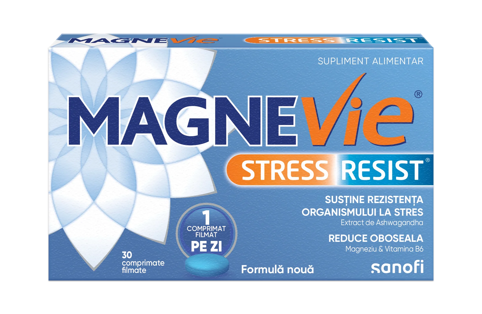 MagneVie Stress Resist Ashwagandha, 30 comprimate filmate, Sanofi