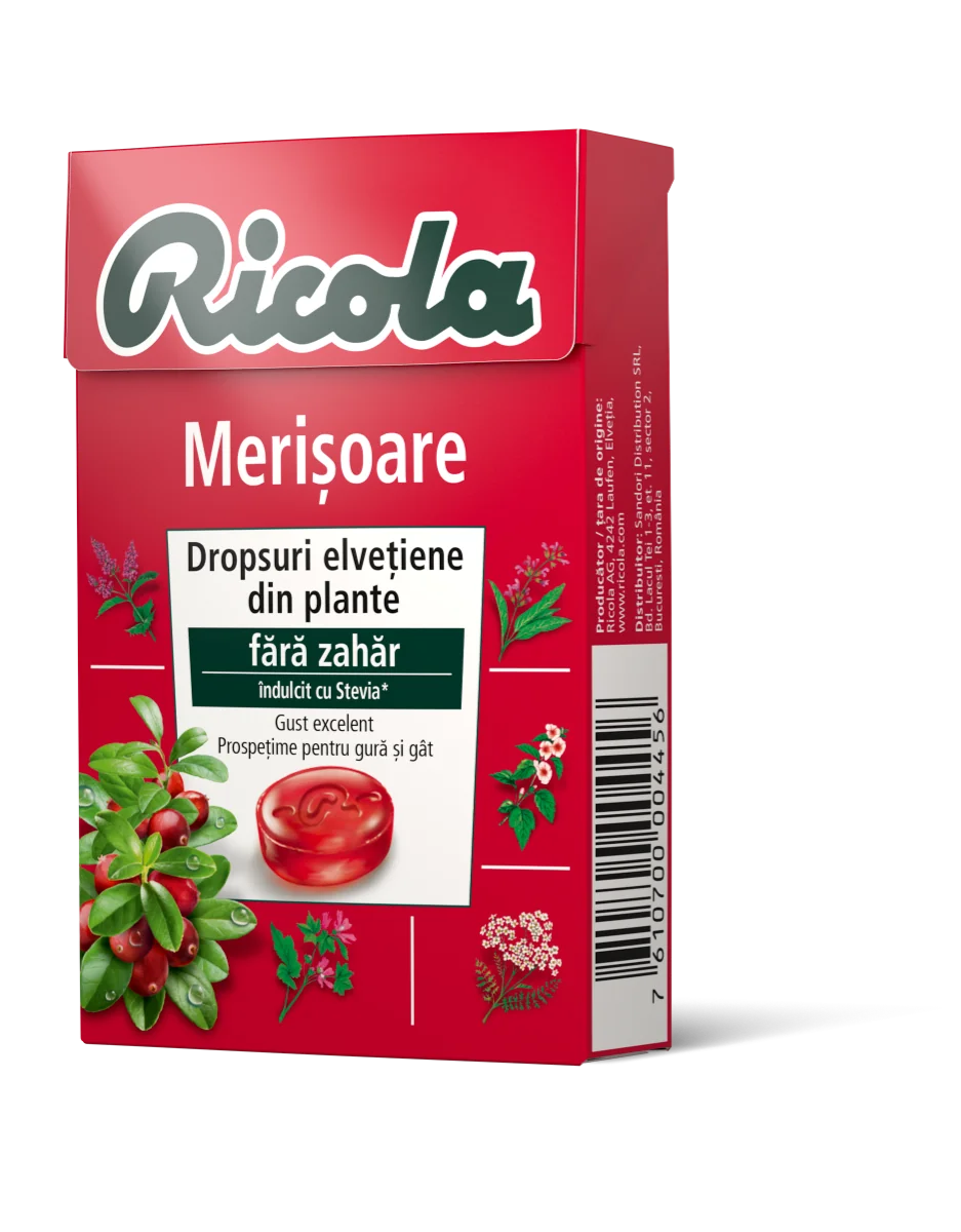 Dropsuri din plante Cranberry, 40g, Ricola