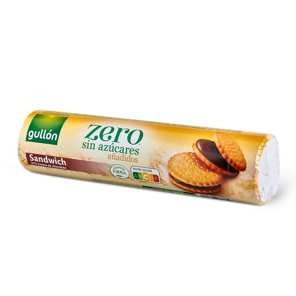 Biscuiti fara zahar cu crema de cacao, 250g, Gullon