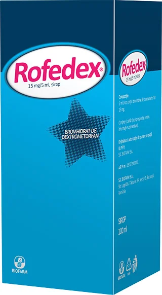 Rofedex Sirop 15mg/5ml, 100ml, Biofarm