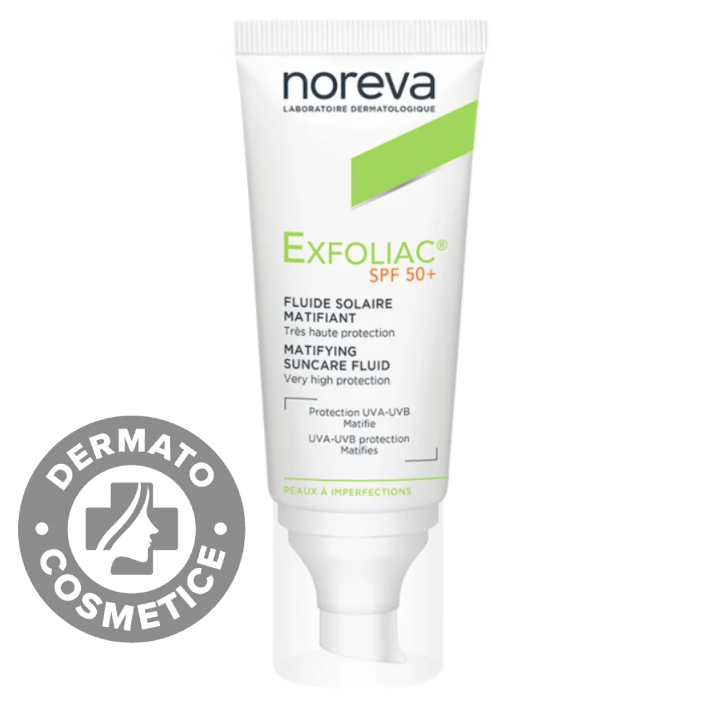 Fluid matifiant Exfoliac SPF 50+, 40ml, Noreva